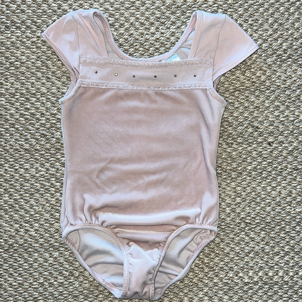 Danskin Freestyle Blush Pink Velvet Leotard size 6-6X